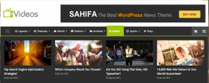 Sahifa WordPress Magazine Style Theme - Videos Page