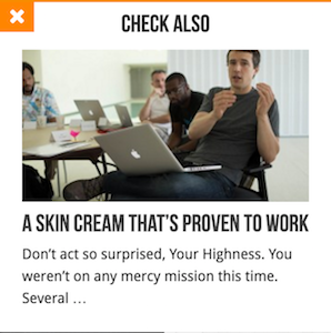 Sahifa WordPress Magazine Style Theme - "Check Also" popup