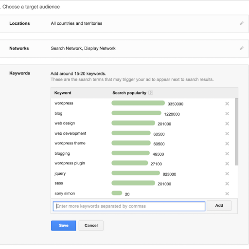 Google Adwords Keyword Planner - Choosing a Blog Topic