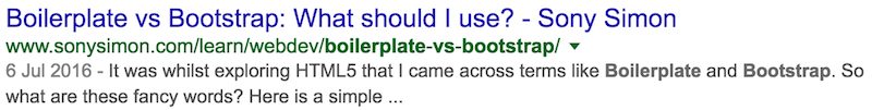 BootstrapVsBoilerplate - Google Search Result