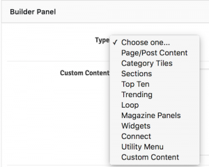 Engine WordPress Theme - Add Panels