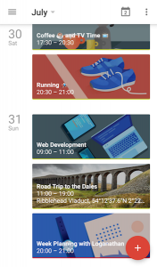 Google Calendar on Mobile - More fabulous than Sunrise Calendar?