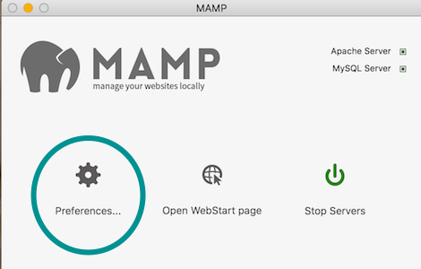 MAMP Dashboard