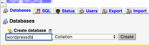 MySQL - Create Database