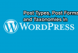 Post Type, Post Format and Taxonomy in WordPress