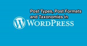 Post Type, Post Format and Taxonomy in WordPress
