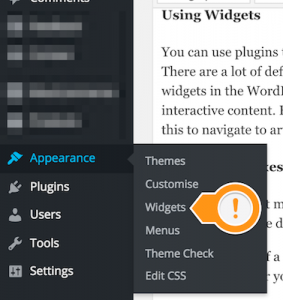 WordPress Widgets Submenu