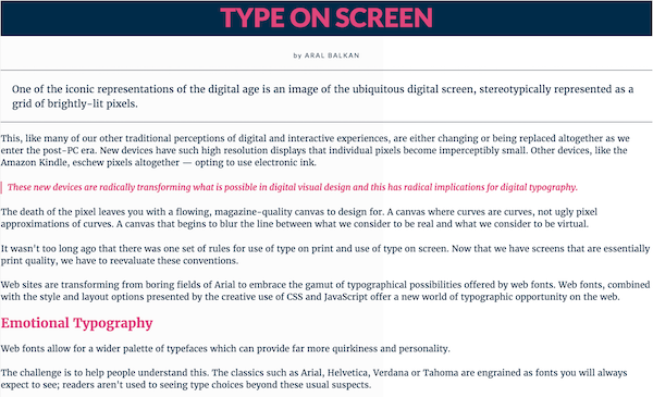 Typography Sample created on Typecast